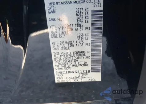 2022 Nissan Frontier Sv 4X2 z USA, uszkodzony, nr VIN 1N6ED1EJ0NN641318